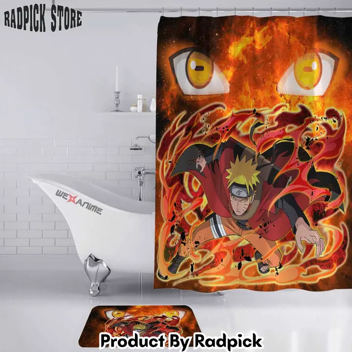 Uzumaki sage combo bathroom mats set  shower curtain   rp0207653